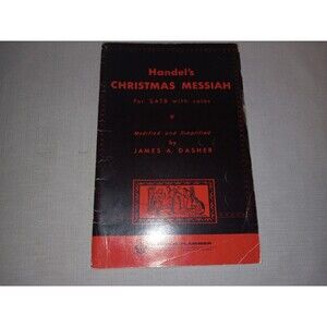 5/$25 Handel's Christmas Messiah SATB Solos James Dasher Sheet Music Songbook